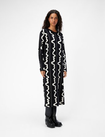 Object Objray L/S Long Dress E Div - Black - M