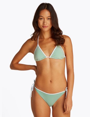 Tommy Hilfiger String Side Tie Bikini - Green - M