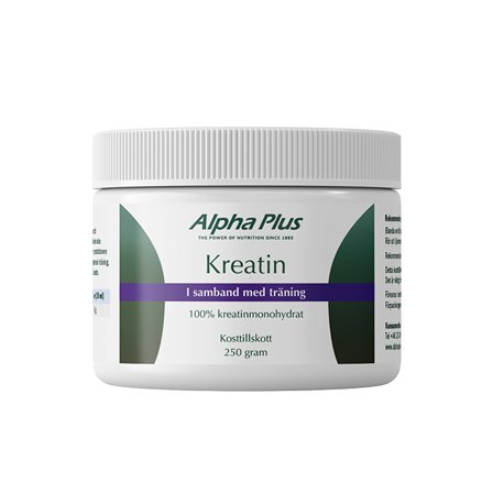 Kreatinmonohydrat Alpha Plus Kreatin 250 g - Bodyman.dk