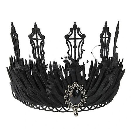 Hårbånd Dame Svart Cosplay Tiara Bryllupstiara Dame Tiara Hårbånd Svan Svart Kostyme 2025:e