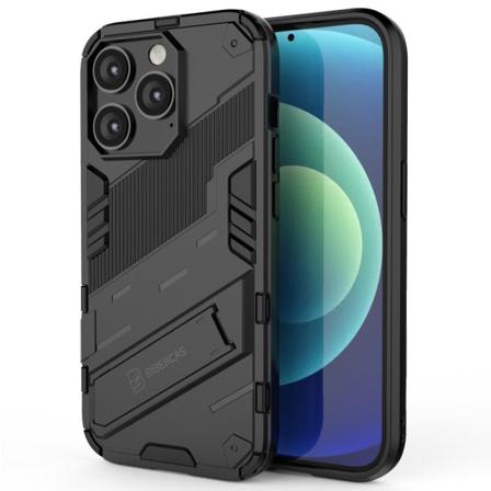 Kickstand Rugged Skal Till Iphone 14 Pro Max - Svart Svart