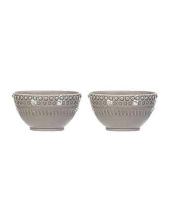 Daisy Small Bowl 2-Pack Home Tableware Bowls Breakfast Bowls Grå PotteryJo