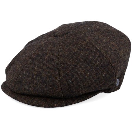 Jaxon & James - Braun Flatcap Cap - Falconbrook Newsboy Brown Flat Cap @ Hatstore