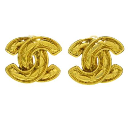 Chanel Vintage Pre-owned Metal reringe Gul, Dame Vintage Smykker, Størrelse: ONE Size