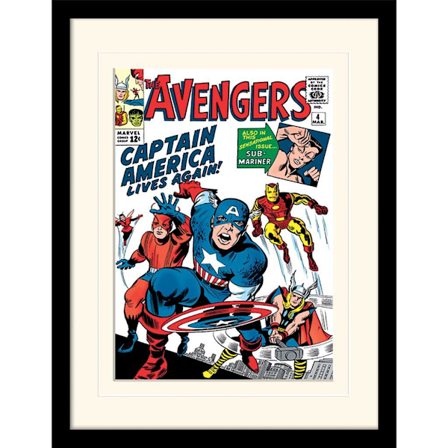 Marvel Comics Captain America Lives Again Print 40cm x 30cm Vit