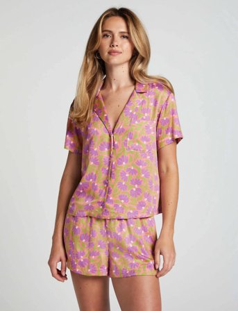 Hunkemöller Short Vis Satin Aloha - Pink - XS