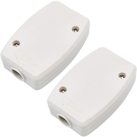 2 stk. elektrisk samledåse 3-polet elektrisk kabelforbindelse samledåse - Hvid