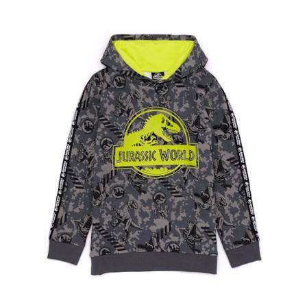 Jurassic World Barn Hoodie för barn 7-8 år Grå/Gul Grey/Yellow 7-8 Years