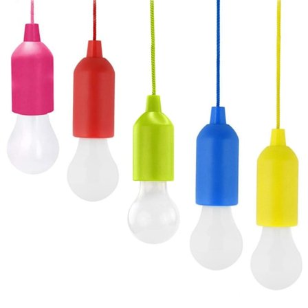 3kpl/4kpl/5kpl LED-vetokytkinlamppu Valoriipuslamppu Paristokäyttöinen kannettava riippuvalaisin narussa takapihan leirintään