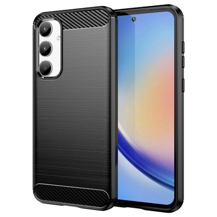 Til Samsung Galaxy A35 Cover Til Telefon TPU Carbon Fiber Texture Slim-Fit