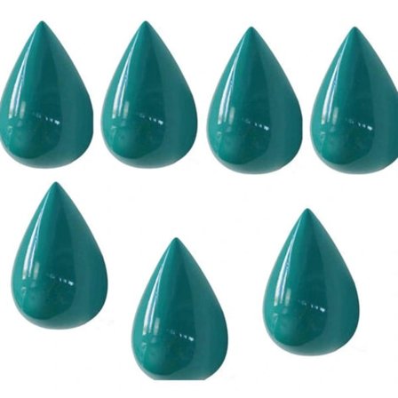 /EA/Sæt med 7 Kreative Vanddråbe Knager Krog Vægdekoration Moderne dekoration, lyseblå