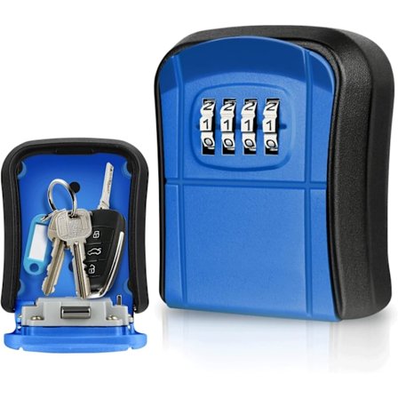 Seinälle kiinnitettävä avainkaappi Mini ulkosafe nollauskelpoisella 4-numeroisella koodilla
