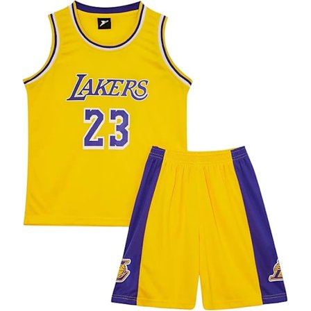 Basketball Jerseys Aktiv Tank Top og Shorts Sett for Gutter, Basketballantrekk for Barn, Basketball Vest+Basketball Shorts