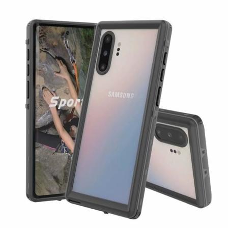 Samsung Note 10 Plus Heltäckande Vattentät Premium Skal - 2m Transparent
