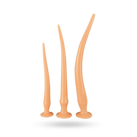 Super Long Flexible Butt Plug Set - skin-coloured light - You2Toys