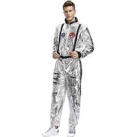 Rumdragt til rumfartsastronaut Cosplay Uniform til mænd og kvinder Halloween Karneval Performance Kostume (M Mænd)