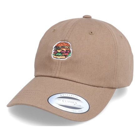 Abducted - Brun unconstructed Keps - Gut Grenade Burger Tan Brown Dad Cap @ Hatstore