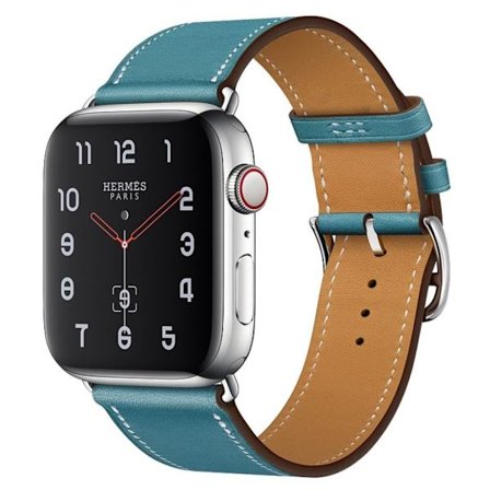 Apple Watch Series 4 44mm ægte læder Urrem - Blå