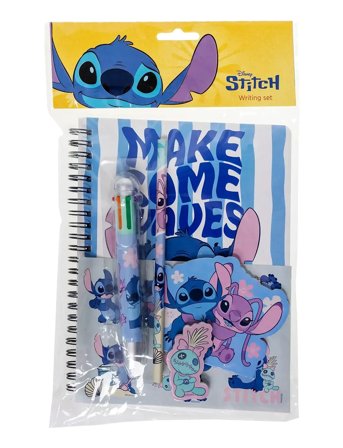 Lilo & Stitch Stitch, Skrivesæt, M/Flerfarvet Pen - Blue - ONE SIZE