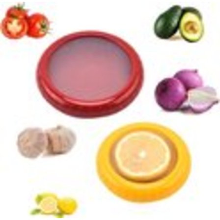 Fruktbeholdere er gjenbrukbare. Matsparing - Sitronbevaring - Grønnsakskrisp - Hold tomater friske - 2 skiver