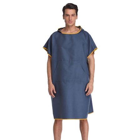 Hurtigtørrende strandfrakke med kontrastkant