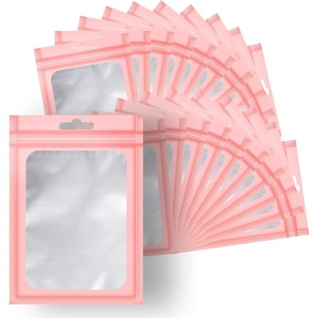 Folie Lynlåsposer - 100 stk. Holografiske Madopbevaringsposer