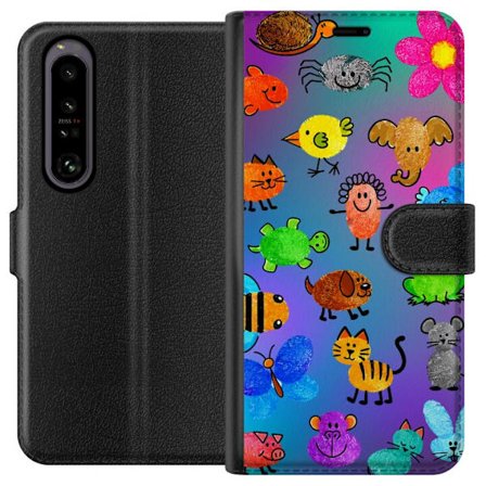 Kompatibelt Lommeboketui til Sony Xperia 1 IV Little Scribble Friends