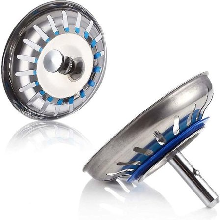 2 stk vaskekork 80x50mm kjøkkenvask sil kork rustfritt stål