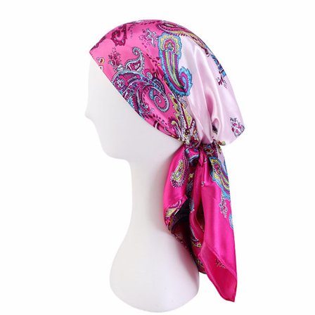 Cashewblomma turban cap-simulering siden bunt typ (rosa)