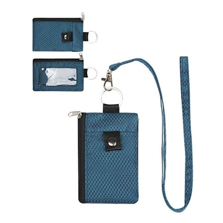 Tunn Mini Plånbok - Multifunktionell Korthållare med Nyckelring, Stöldskyddad Slim Kortfodral, Design för att Hänga Runt Halsen