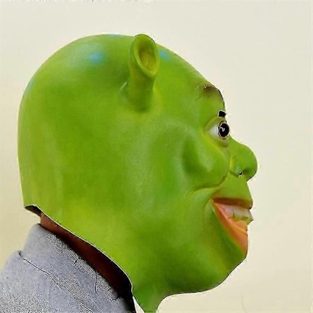 Shrek Mask Kostym Mask Halloween Cosplay Hel Huvud Grön Vuxen Shrek Mask Latex-WELLNGS