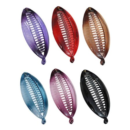 6 stk banan hårklips hestehaleholder klips hestehale klips fancy hårklips