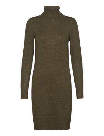 U6801, Milasz Rollneck Dress Knelang Kjole Grønn Saint Tropez
