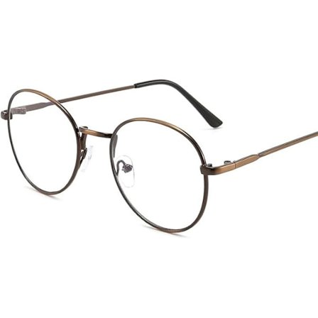 Ovale briller, klart glass, ingen styrke