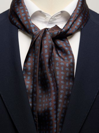 John Henric Men's Brauner Paisley-Schal Size Onesize