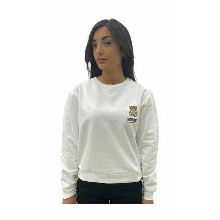 Moschino, Sweatshirts Biały, Kobieta, Rozmiar: S