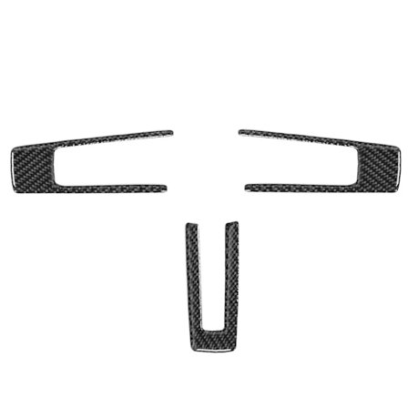3 stk. kulfiber interiør rat dekorativt cover passer til Ford Mustang 2009-2013