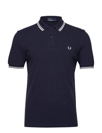 Twin Tipped Fp Shirt Polos Short-sleeved Blå Fred Perry