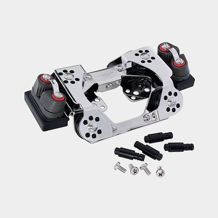 Harken 32mm Windward Sheeting Car Adapter Kit i rostfritt stål för uppgradering av kullagrade CB-travare, silver