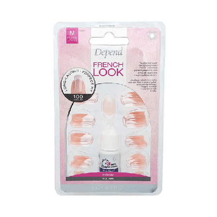 Depend French Fashion 100-pack Square Lösnaglar & dekoration Unisex 100 PCS