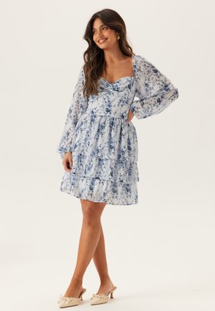 BUBBLEROOM Twist Detail Flounce Dress Klær