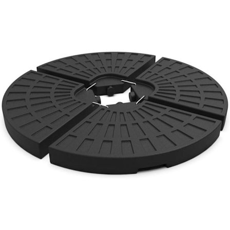 Ballastplade til parasoller HDPE Parasollfod 4 stk. til at fylde UV-beskyttelse Stabil Robust plade til forskudt parasol Fyld med 100 kg sand eller 52