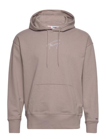 Tjm Rlxd Signature Hoodie Hoodie Beige Tommy Jeans