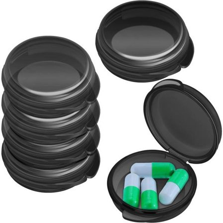 Liten pilleorganisator, reise pilleboks holder bærbar daglig mini pilleetui holder for lomme lommebok medisin oppbevaringsboks