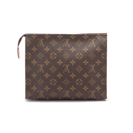 Louis Vuitton Vintage, Brown Canvas Louis Vuitton Poche Toilette Bruin, Dames, Maat:ONE Size