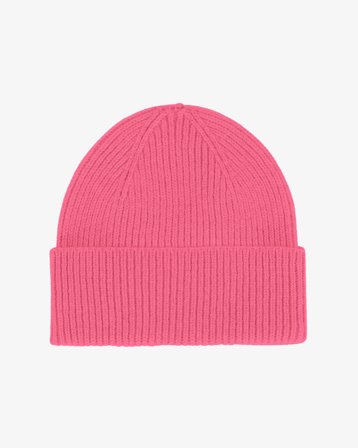 Merino Wool Beanie - Bubblegum Pink