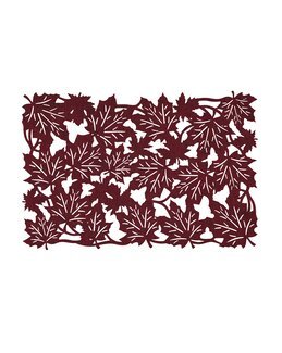 Tallriksunderlägg Filtmaterial Med Laserskuret Bladmönster 2-Pack Vinröd - Noble House