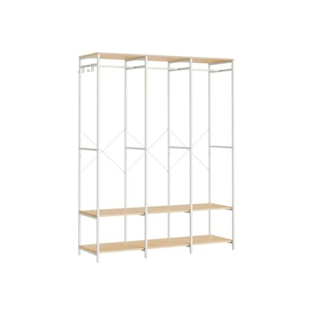 Rootz-vaatehyllyn järjestäjä - Vaateteline - Vaatekaapin säilytys - Teräslastulevy - 40cm x 141cm x 180cm