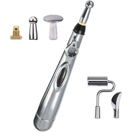 IC 5 Batteri Lasercykel Energimeridianpenna i Engelsk Färglåda Elektronisk Hushålls Akupunkturpenna