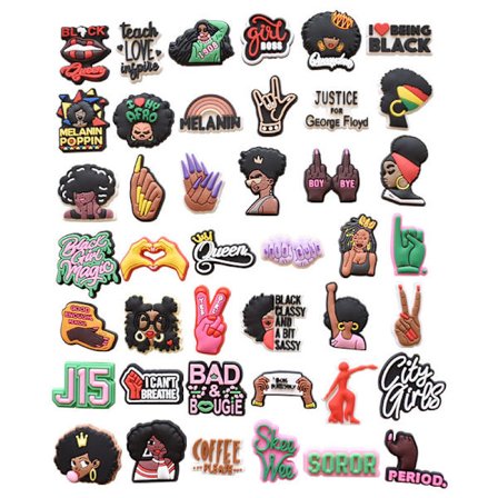 42 stk. tilfældige PVC-skocharms til Crocs-sko